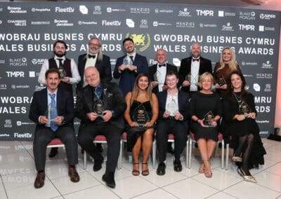 A group of winners with their awards at the Chambers Wales awards 2026